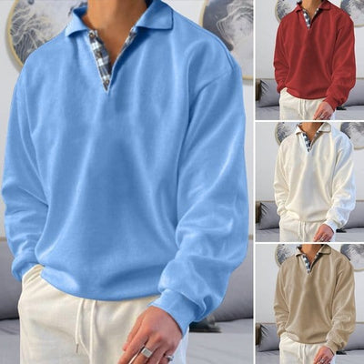 Niccolò® - Unifarbenes langärmeliges Poloshirt