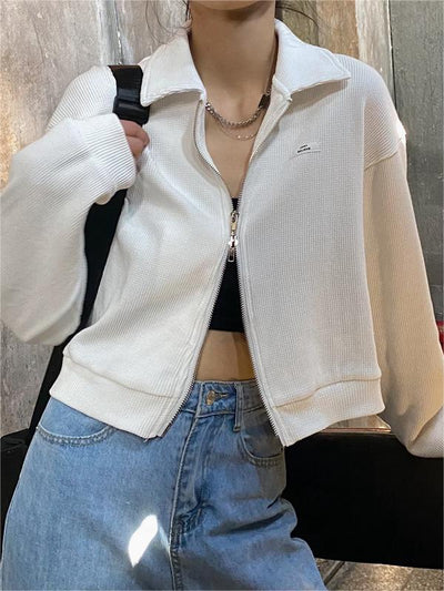 Lesly - Charmanter femininer Pullover mit Doppelreißverschluss
