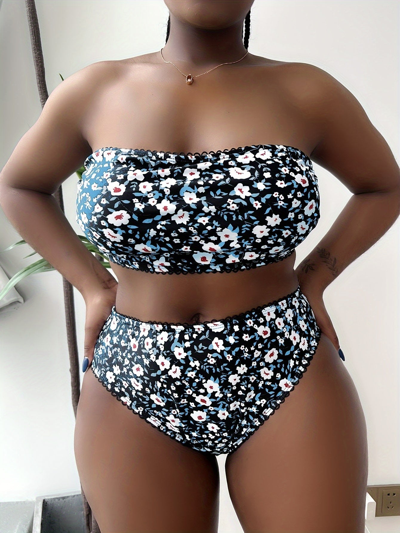 Nora | Ensemble bikini deux pièces sexy à imprimé floral