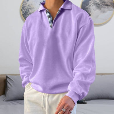 Niccolò® - Unifarbenes langärmeliges Poloshirt