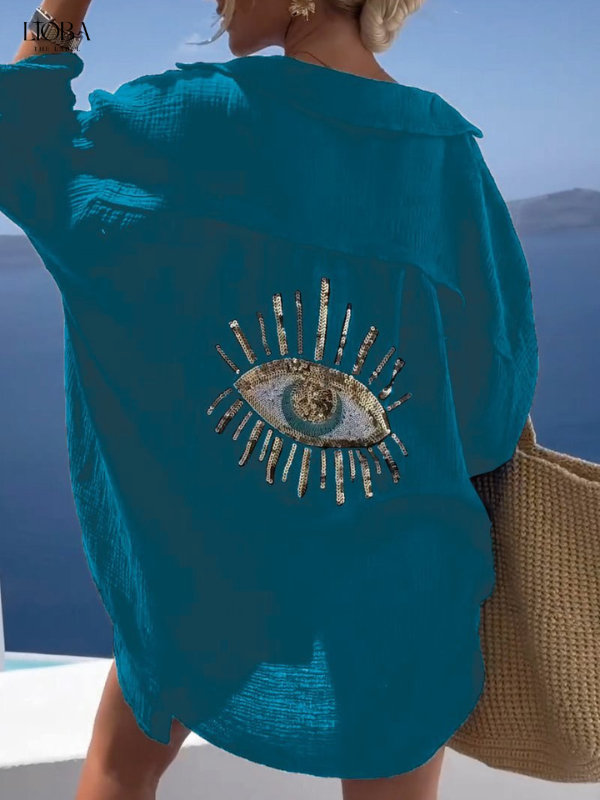 SAMIRA® | CAMICIA CON STAMPA NAZAR 