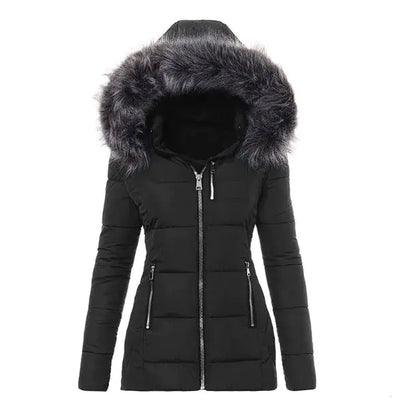 KRIS | Schicke Winterjacke mit Kunstfellbesatz