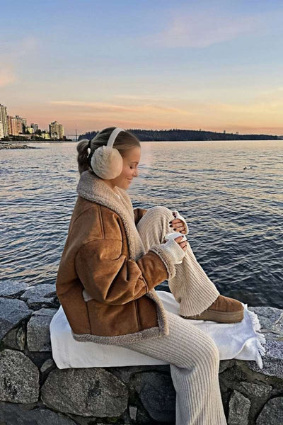 Anna - Fleecejacke mit Kontrastkragen