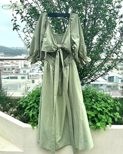 OPHELIA™ | FRANZÖSISCHES KLEID MIT RÜSCHENÄRMELN