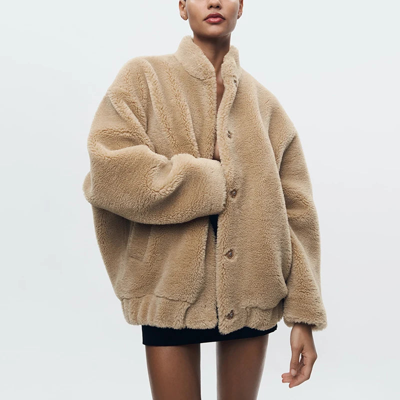 Nura - Warmer Winter Teddy-Mantel