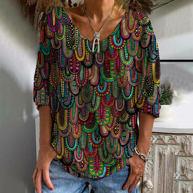 Anela | T-Shirt abstrakter Stil