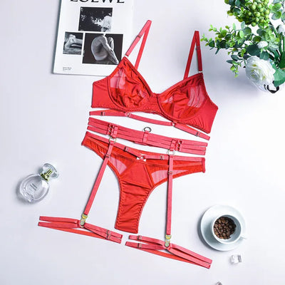 Adrien | Ensemble de lingerie française 3 pièces 
