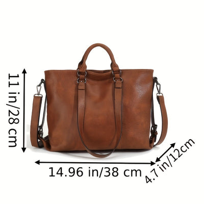 Charlotte's Klassische Eleganz | Vintage Kunstleder Tote Bag