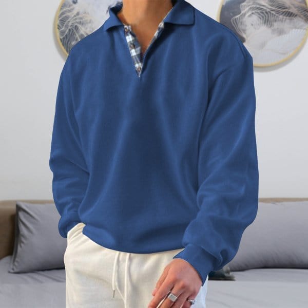Niccolò® - Unifarbenes langärmeliges Poloshirt