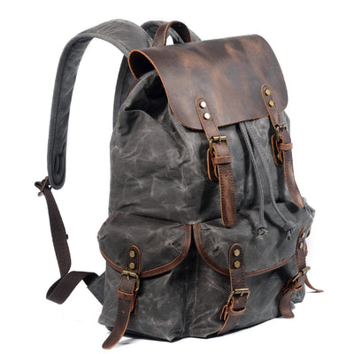SALZBURG | Leinen-Leder-Rucksack