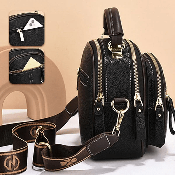 Mollys zeitlose Raffinesse | Stilvolle Ledertasche mitith Shoulder Strap