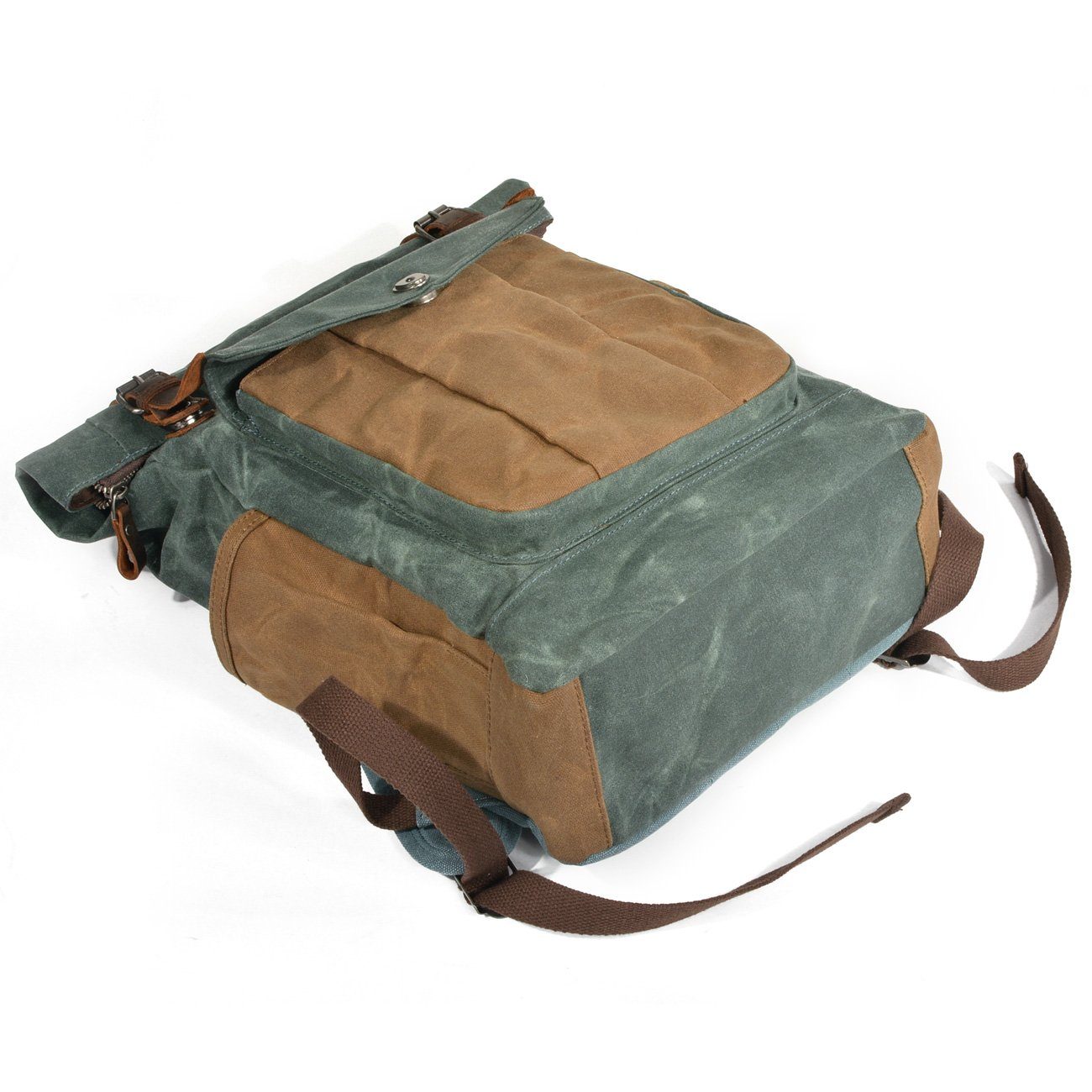 MARSEILLE | Rolltop-Rucksack aus wachsbeschichtetem Segeltuch